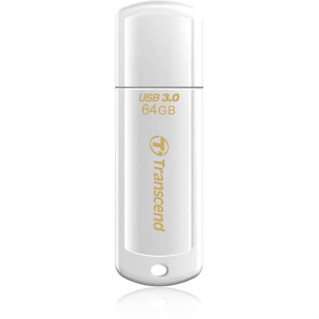 Transcend JetFlash 730 64 GB USB 3.0 Flash Drive - White Transcend JetFlash 730 64 GB USB 3.0 Flash Drive - White